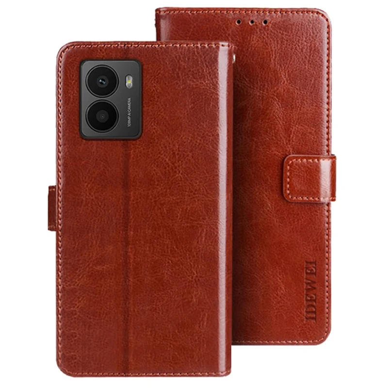 IDEWEI For HMD Fusion 5G Stand Case Crazy Horse Texture Leather Phone Cover - Brown