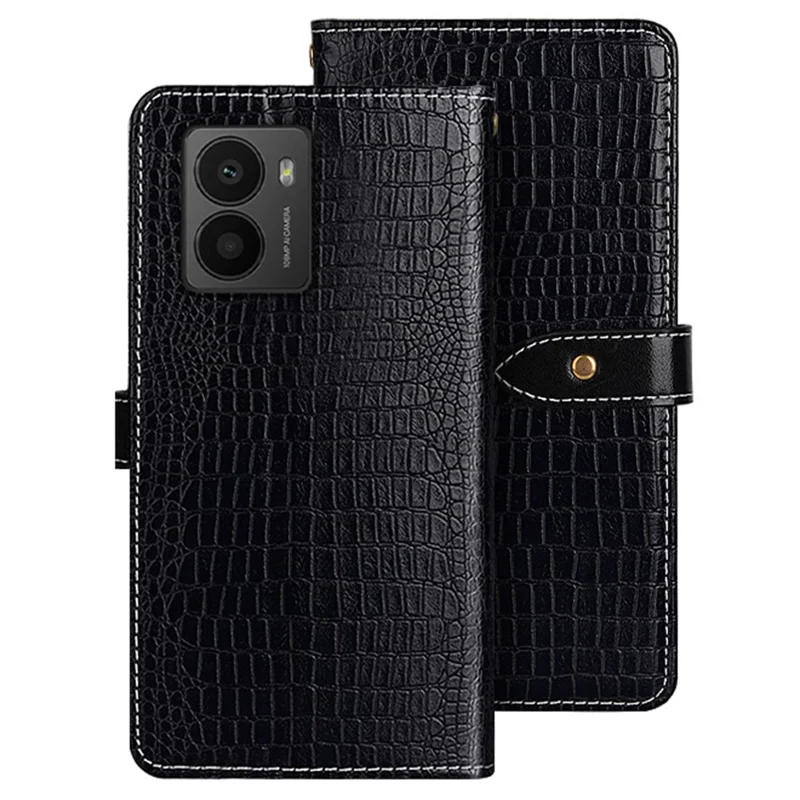 IDEWEI For HMD Fusion 5G Case Crocodile Texture PU Leather Flip Phone Cover - Black