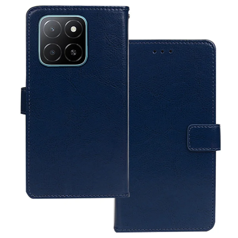 IDEWEI For Honor X5b Case Card Slots Holder Leather Phone Cover Crazy Horse Texture - Blue