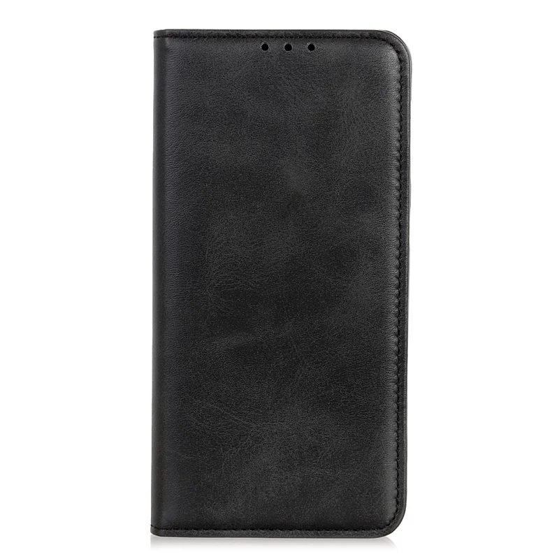 Custodia in pelle spaccata con chiusura a portafoglio per Xiaomi Redmi Note 14 Pro 4G - Nero