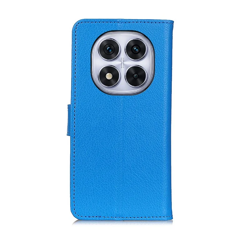 Für Xiaomi Redmi Note 14 Pro 4G Wallet Case PU Leder Handyhülle Litchi Textur - Blau