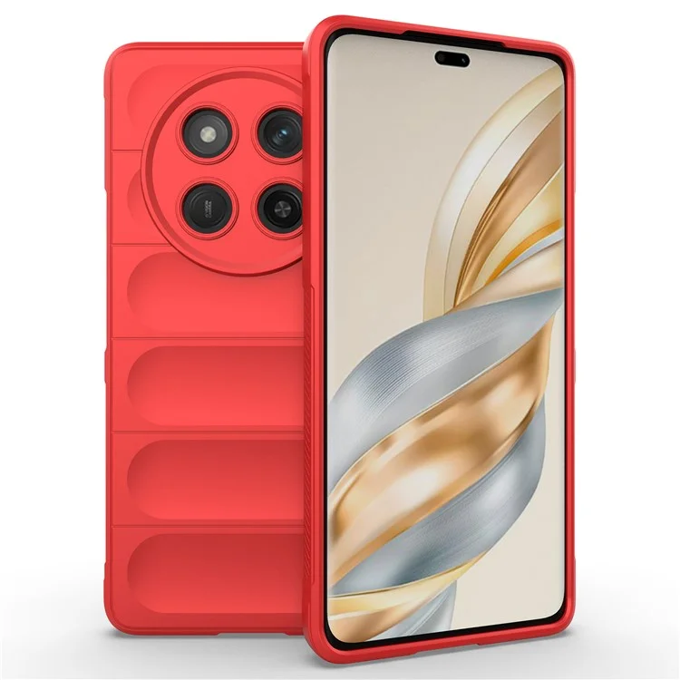 For Honor Magic7 Lite 5G / X9c 5G / X60 Pro 5G Case Anti-Drop Soft TPU Rugged Phone Back Cover - Red