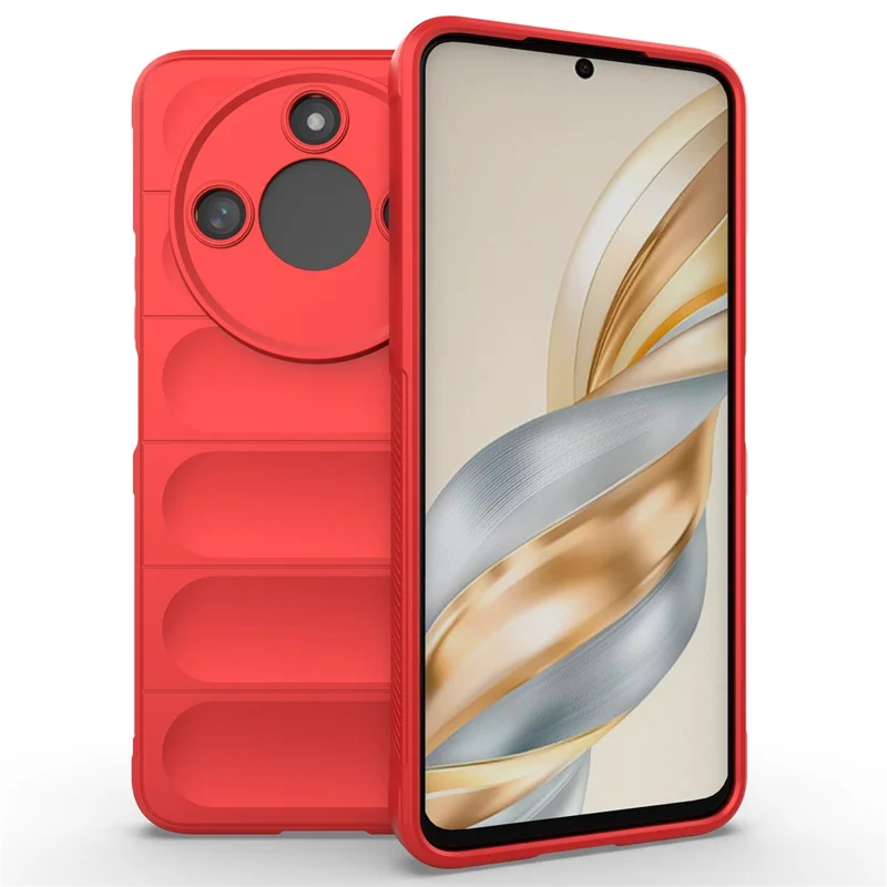 Voor Honor X60 5G hoesje Anti-val Zacht TPU Robuust Telefoon achterklep - Rood