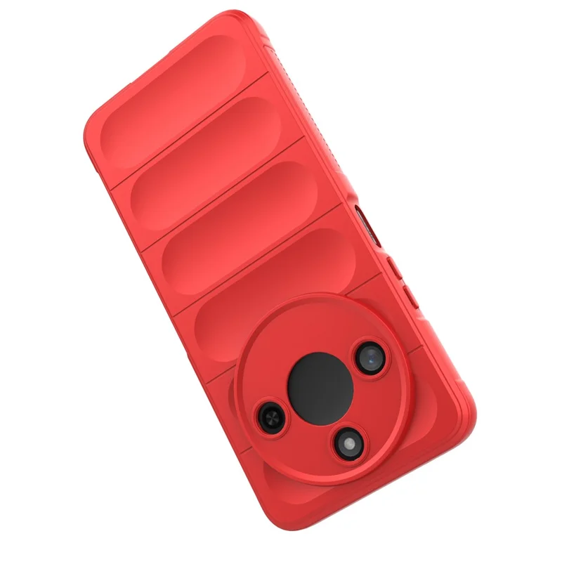 Voor Honor X60 5G hoesje Anti-val Zacht TPU Robuust Telefoon achterklep - Rood