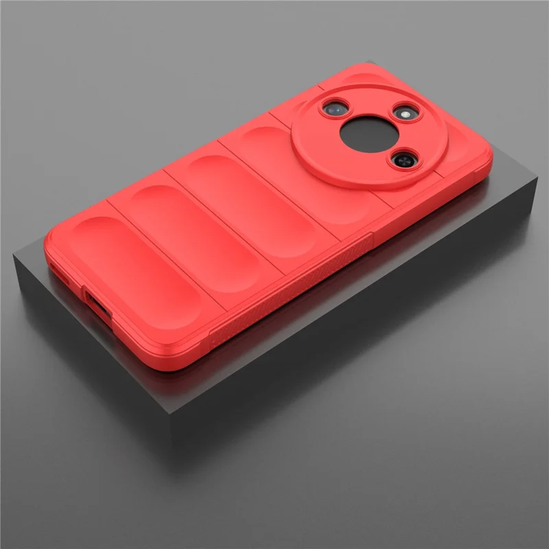 Voor Honor X60 5G hoesje Anti-val Zacht TPU Robuust Telefoon achterklep - Rood