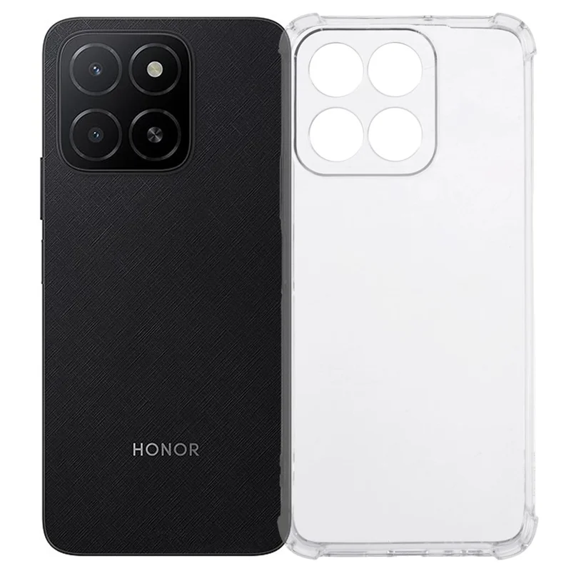 غطاء هاتف شفاف للشراء بالجملة لهاتف Honor X5b، غطاء TPU بزوايا مقوى (قص دقيق)