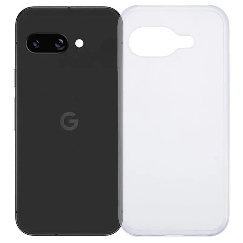 For Google Pixel 9a Case Hard PC Frosted Minimalist Phone Cover - Transparent