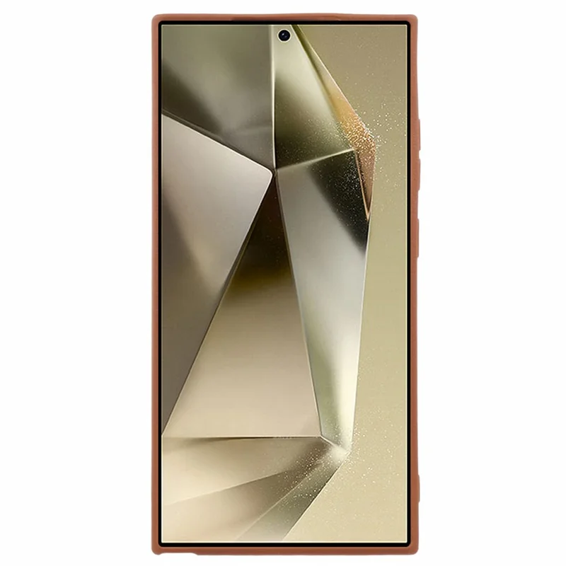 For Samsung Galaxy S24 Ultra Case Leather Textured TPU Shockproof Phone Cover - Brown