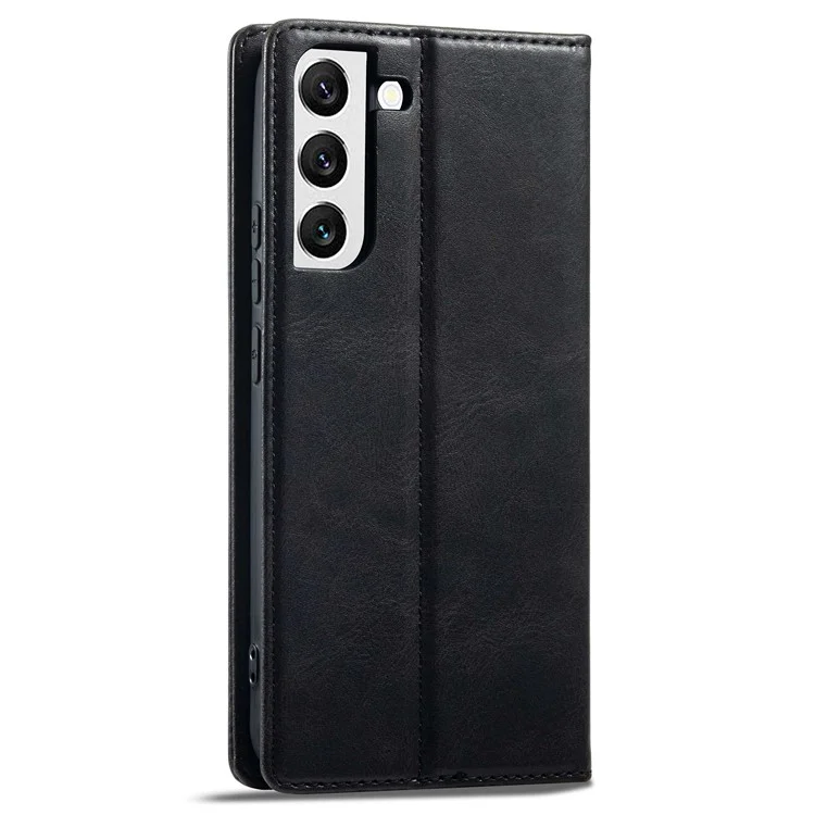 Lc. Imeeke Para Samsung Galaxy S22 5G Anti-scratch Phone Wallet Case Rfid Bloqueo de la Cubierta Del Teléfono Con Soporte - Negro
