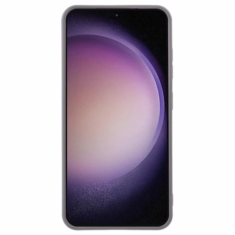 For Samsung Galaxy S23 Case Leather Textured TPU Shockproof Phone Cover - Grey