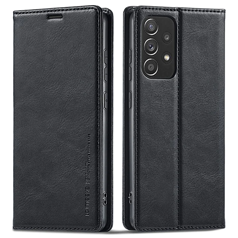 LC.IMEEKE Anti-shock Phone Case for Samsung Galaxy A53 5G, RFID Blocking Magnetic Closure Flip Wallet Stand Cell Phone Cover - Black