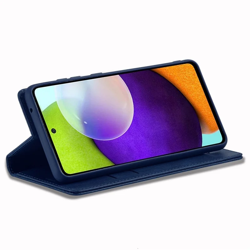 LC.IMEEKE Anti-shock Phone Case for Samsung Galaxy A53 5G, RFID Blocking Magnetic Closure Flip Wallet Stand Cell Phone Cover - Blue