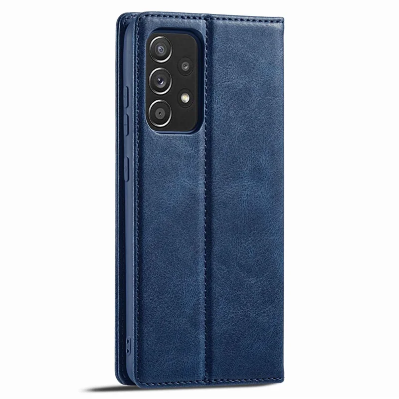 LC.IMEEKE Anti-shock Phone Case for Samsung Galaxy A53 5G, RFID Blocking Magnetic Closure Flip Wallet Stand Cell Phone Cover - Blue