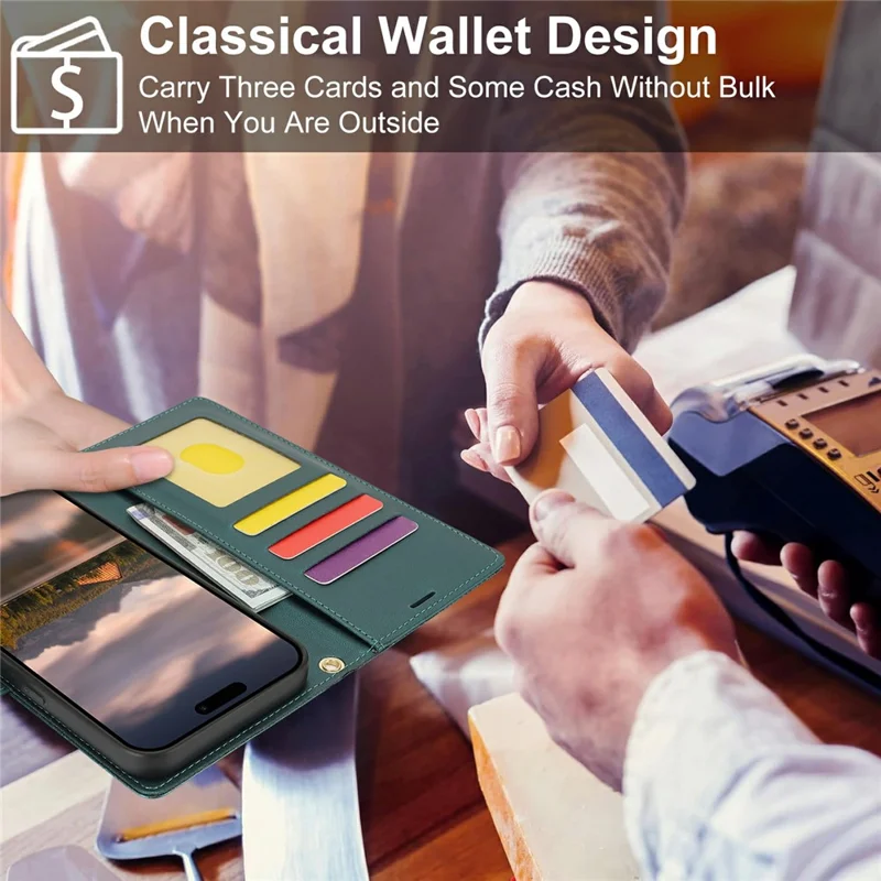 For Samsung Galaxy S24 FE Case with Hand Strap Flower Imprint Leather Wallet Phone Cover - Green