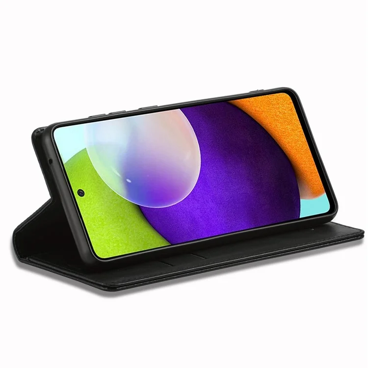 LC.IMEEKE para Samsung Galaxy A52 4G / 5G / A52s 5G Funda de Teléfono Blindada RFID con Soporte Flip Wallet Cover - Negro
