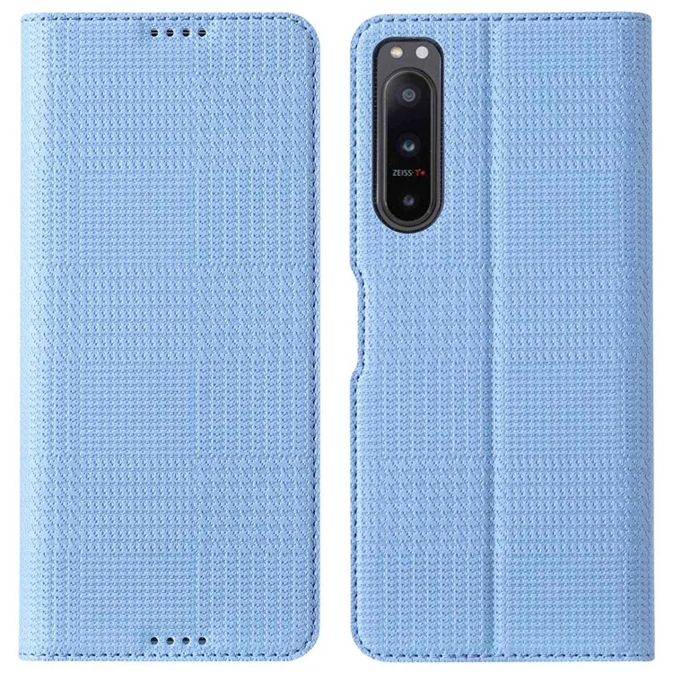 Serie VILI DH Per Sony Xperia 5 IV 5G PU Leather + TPU Pover Coperco Coperchi - Blu