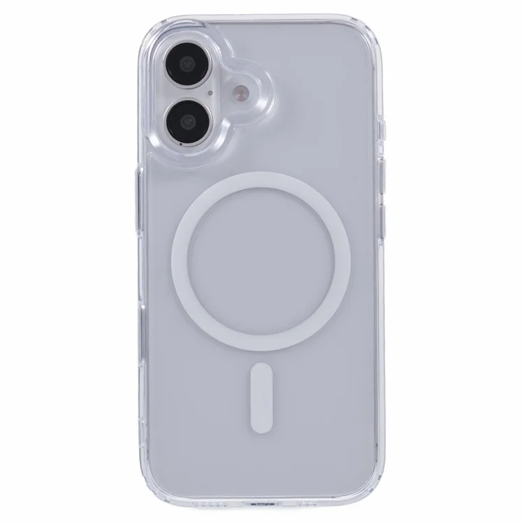 For iPhone 16 Clear Case Compatible with MagSafe TPU+PC Back Cover