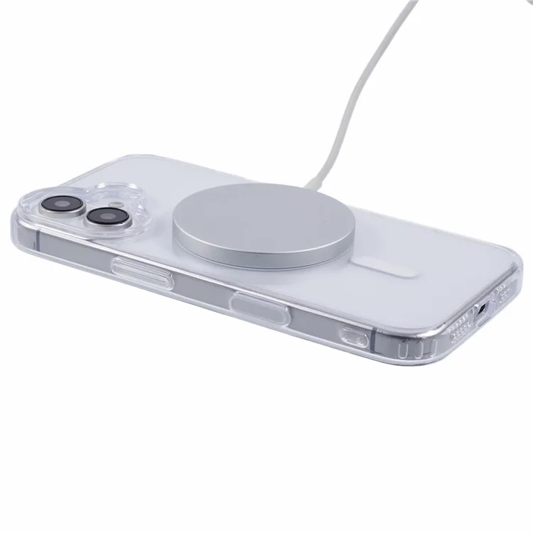 For iPhone 16 Clear Case Compatible with MagSafe TPU+PC Back Cover