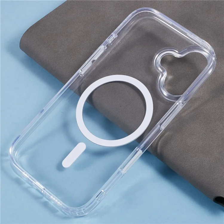 For iPhone 16 Clear Case Compatible with MagSafe TPU+PC Back Cover