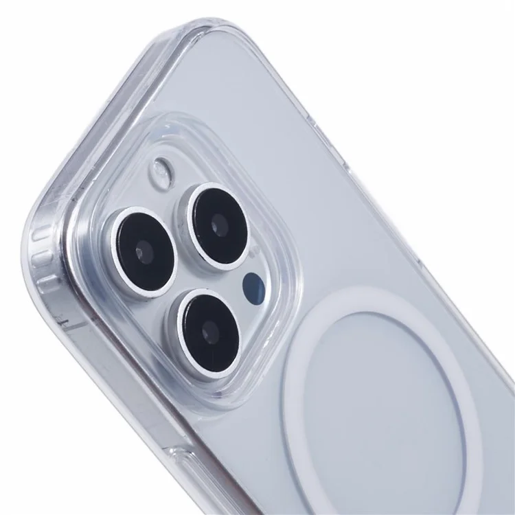 Funda transparente compatible con MagSafe para iPhone 16 Pro, con cubierta trasera de TPU+PC