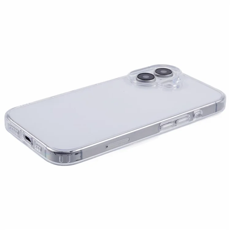 For iPhone 16 Clear Case TPU+PC Back Cover with Touch Button Photography