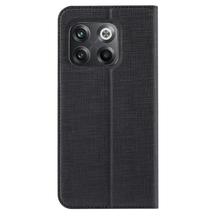 VILI DMX Series pour OnePlus 10T 5G / Ace Pro 5G Étui folio à fente pour carte Flip Cover Magnétique Auto-absorbé Étui en cuir PU Debout - Noir