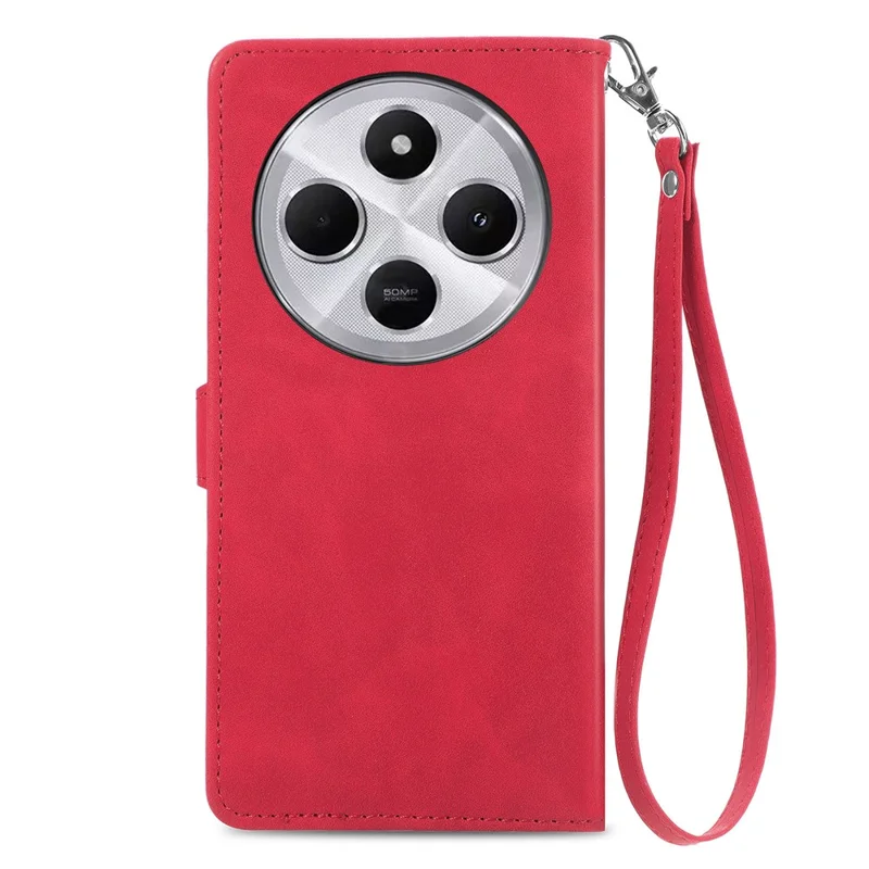 Leather Phone Case For Xiaomi Redmi 14C 4G / 14R 5G / Poco C75 4G Wallet Flip Phone Cover Cute Cat Dog Pattern - Pink