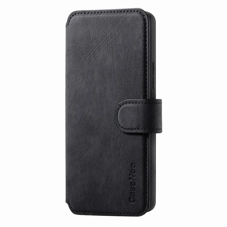 Étui CASENEO MW-03 pour Xiaomi Redmi 14C 4G / 14R 5G / Poco C75 4G, portefeuille détachable en cuir + TPU, housse de téléphone - Noir