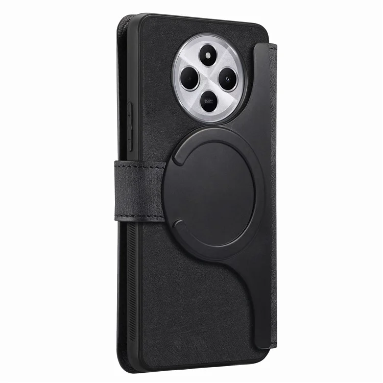 Étui CASENEO MW-03 pour Xiaomi Redmi 14C 4G / 14R 5G / Poco C75 4G, portefeuille détachable en cuir + TPU, housse de téléphone - Noir