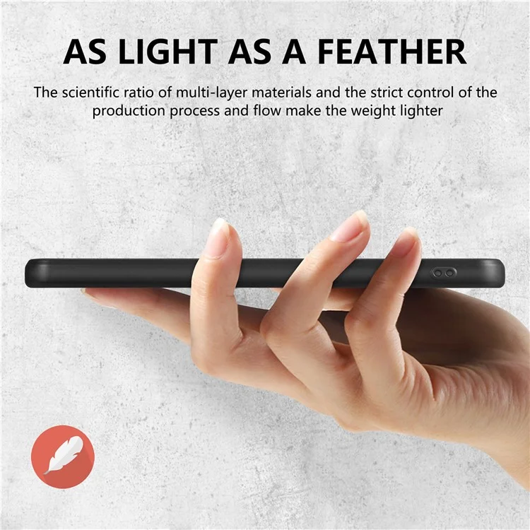 Capa para Xiaomi Redmi 14C 4G / 14R 5G / Poco C75 4G com textura de fibra de carbono PU+PC+TPU - Preta