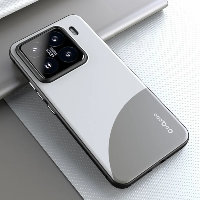 Q.COO For Xiaomi 15 Pro TPU Case Contrast Color Skin-Touch Phone Cover - White