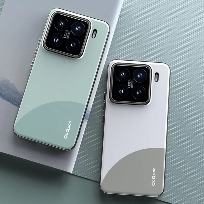 Q.COO For Xiaomi 15 Pro TPU Case Contrast Color Skin-Touch Phone Cover - White