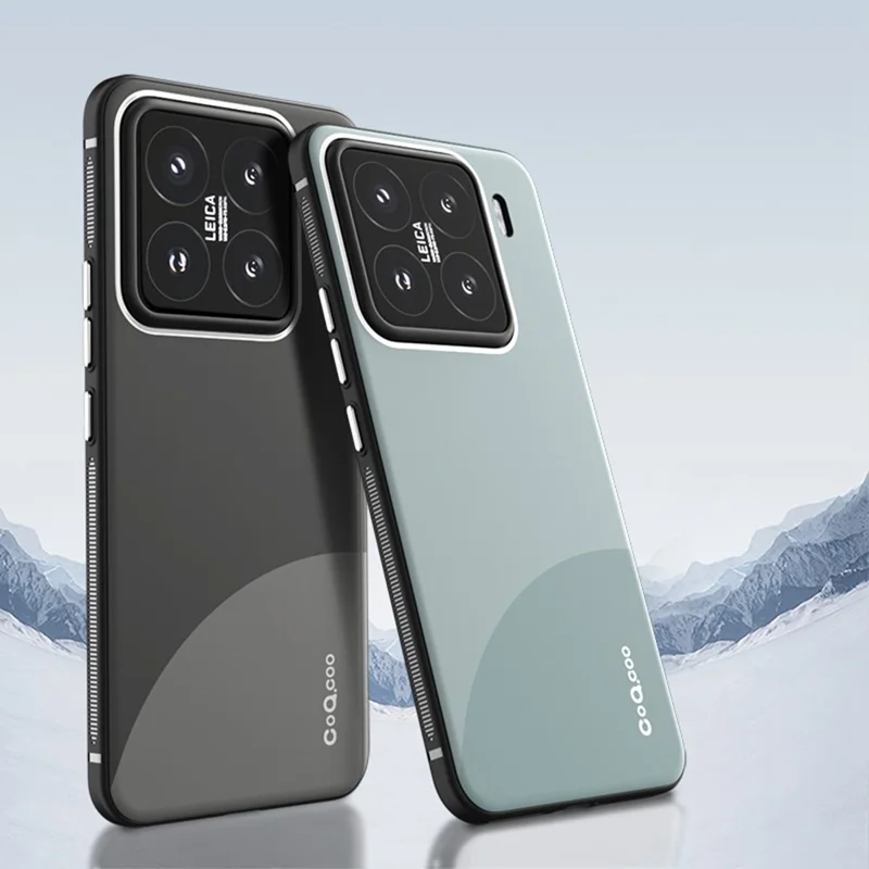 Q.COO For Xiaomi 15 Pro TPU Case Contrast Color Skin-Touch Phone Cover - White