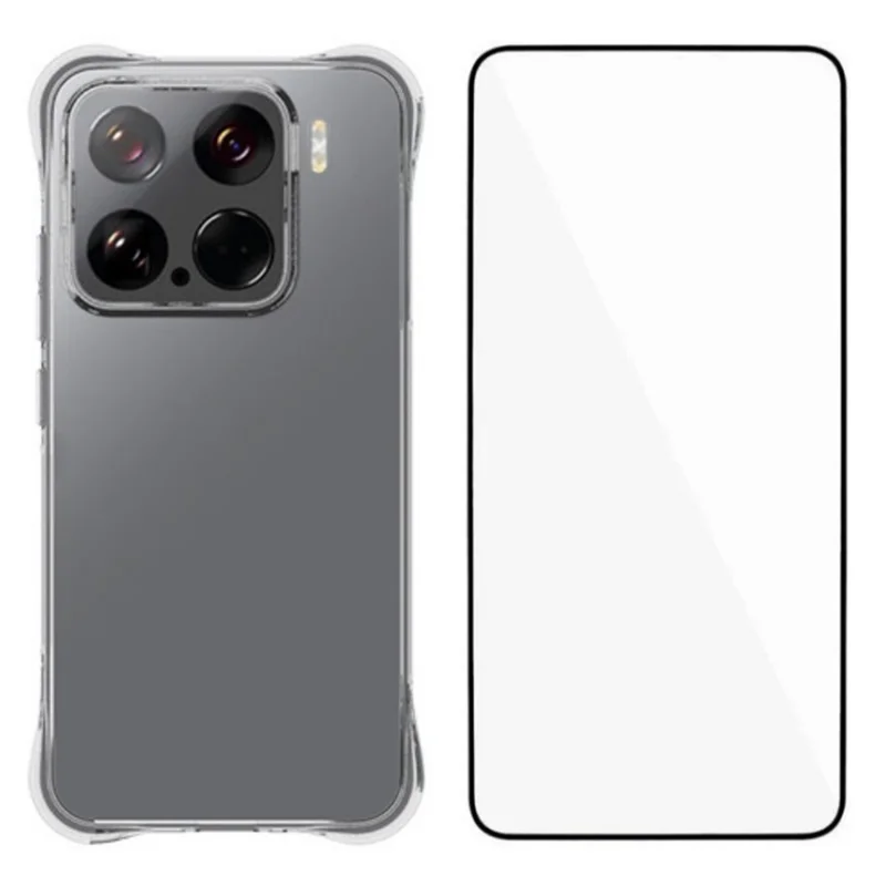 WANLONFENG WL Series for Xiaomi 15 TPU Case 2.0mm Phone Cover with Tempered Glass Film