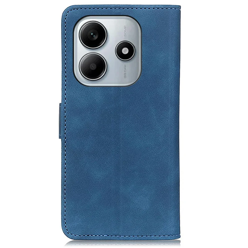 KHAZNEH For Xiaomi Redmi Note 14 4G (163.25mm) Wallet Case PU Leather Phone Cover Retro Texture - Blue