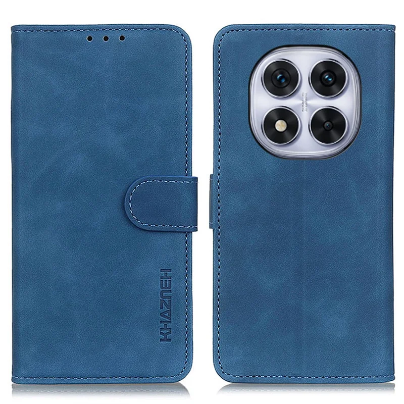KHAZNEH For Xiaomi Redmi Note 14 Pro+ 5G / Note 14 Pro 5G / Poco X7 5G Wallet Case PU Leather Phone Cover Retro Texture - Blue
