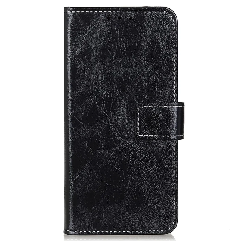 Til Xiaomi Redmi Note 14 Pro+ 5G / Note 14 Pro 5G / Poco X7 5G Læderetui Wallet Phone Cover Crazy Horse-struktur - Sort