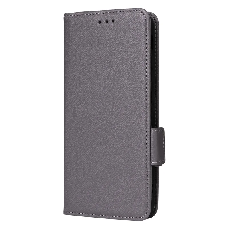 For vivo X200 Pro mini 5G Case with Wrist Strap Litchi Texture PU Leather Wallet Phone Cover - Grey