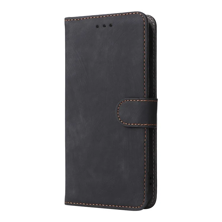Funda billetera para teléfono HMD Fusion 5G con bloqueo RFID de piel de PU, tapa abatible y soporte - Negro