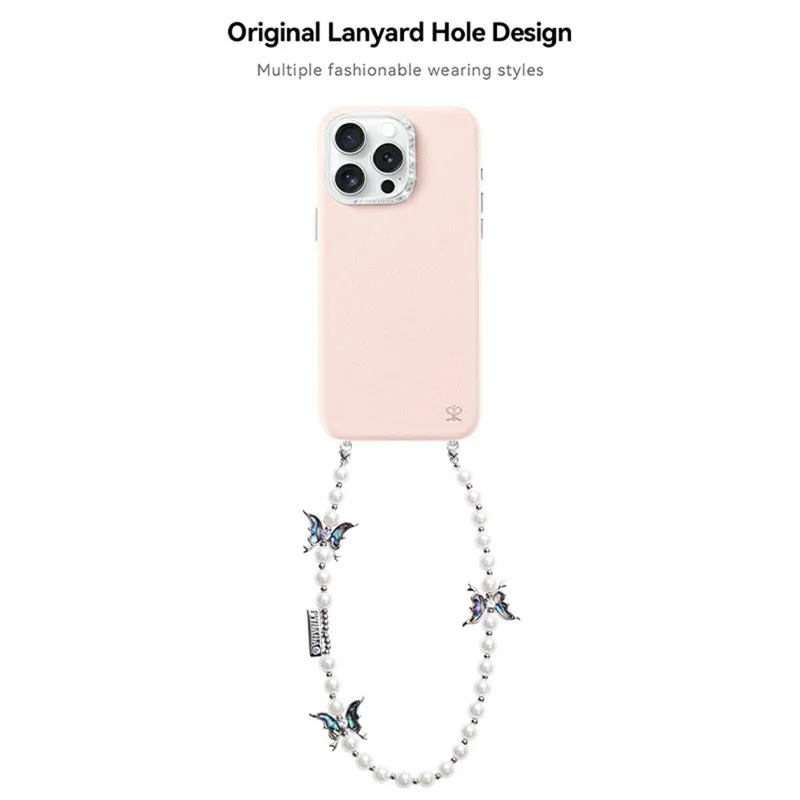 PYNANA PN-16F2 For iPhone 16 Pro Max Case Compatible with MagSafe PC+PU Phone Cover - Pink