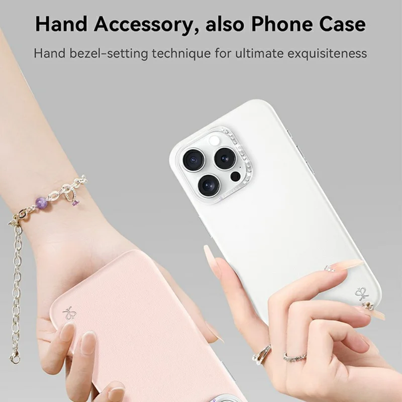 PYNANA PN-16F2 For iPhone 16 Pro Max Case Compatible with MagSafe PC+PU Phone Cover - Pink