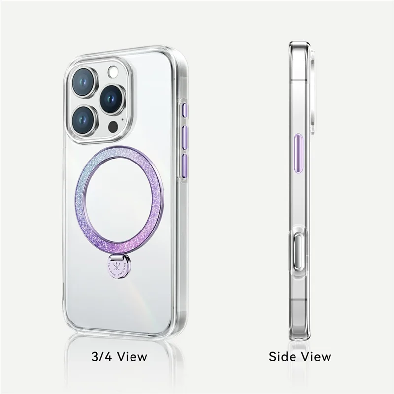 PYNANA PN-16G4 For iPhone 16 Pro Max Kickstand Cover Compatible with MagSafe PC+TPU Case - Purple