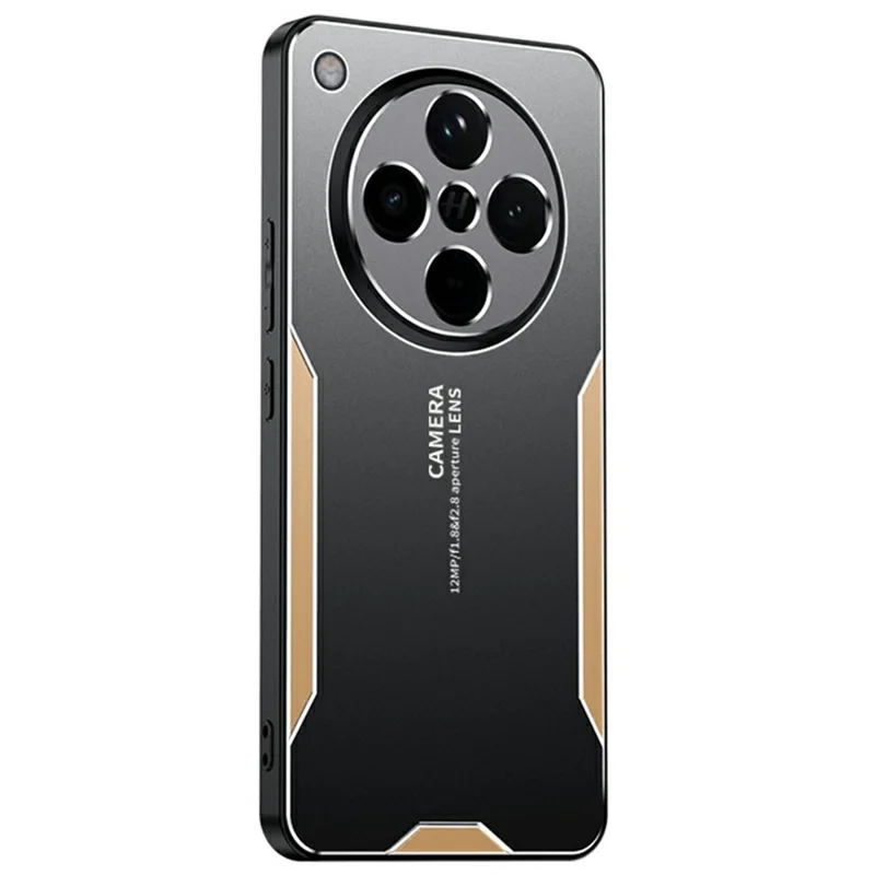 For Oppo Find X8 5G Phone Case Aluminium Alloy TPU PC Back Cover - Gold