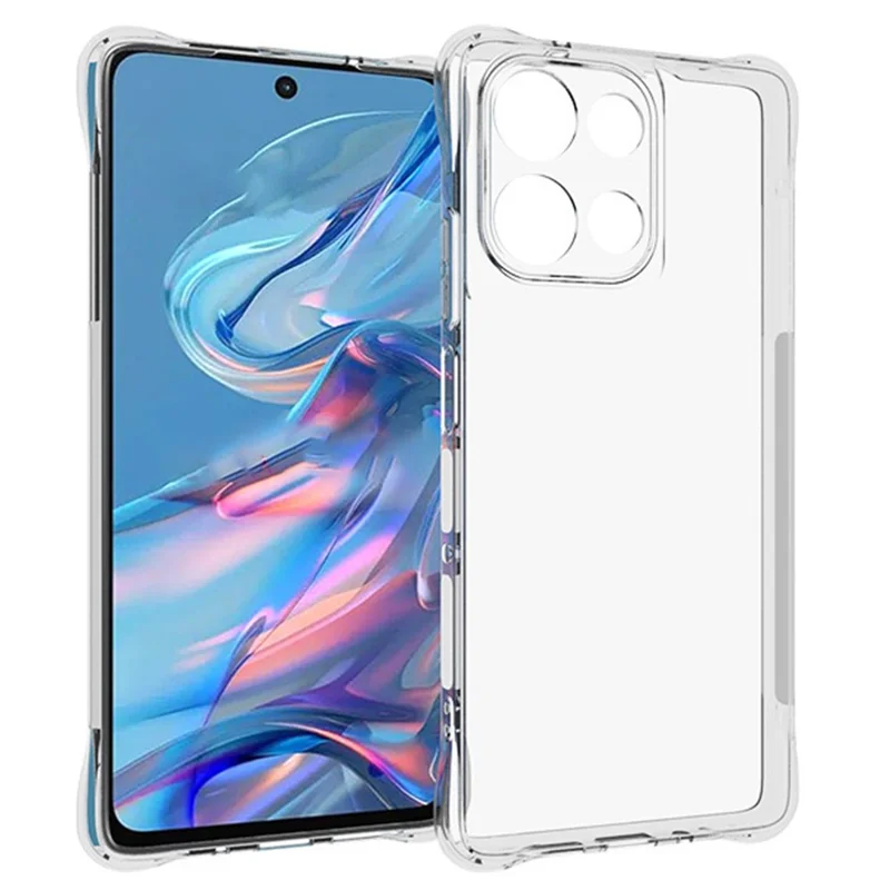 WANLONFENG WL Series for Motorola Moto G75 5G TPU Case 2.0mm Phone Cover with Tempered Glass Film