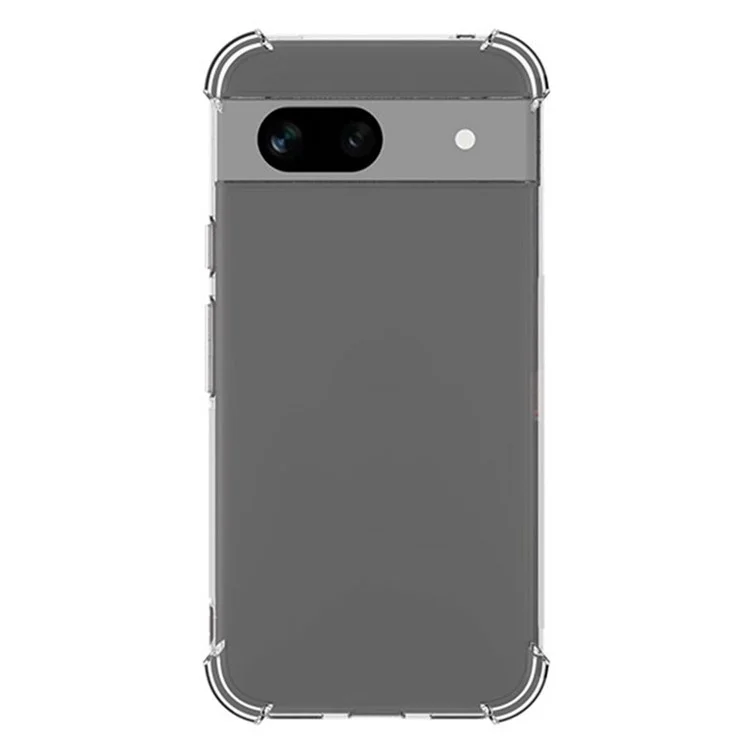 Funda para Google Pixel 8a de la serie WL de WANLONFENG, cubierta de TPU transparente de 2,0 mm con película de vidrio templado (orificio grande para la lente)