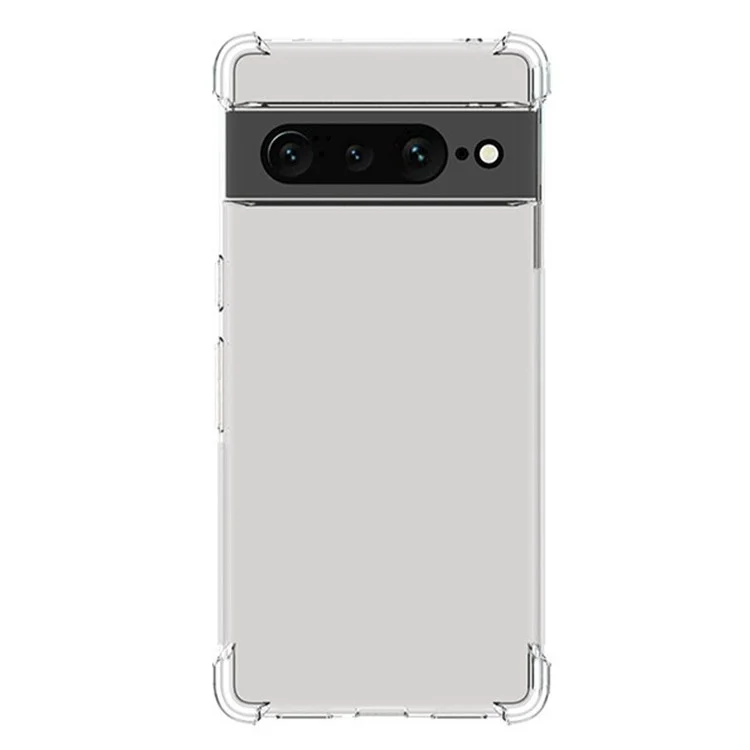 Чехол для Google Pixel 7 Pro 5G серии WL WANLONFENG, прозрачный ТПУ-чехол 2,0 мм с закаленной стеклянной пленкой (большое отверстие для объектива)