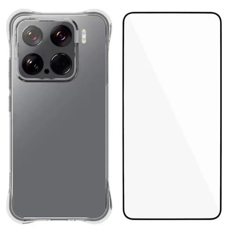 WANLONFENG WL Series For Xiaomi 15 Pro TPU Case 2.0mm Phone Cover with Tempered Glass Film