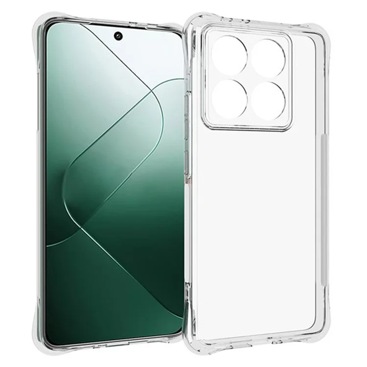 WANLONFENG WL Series For Xiaomi 14T Pro TPU Case 2.0mm Phone Cover with Tempered Glass Film
