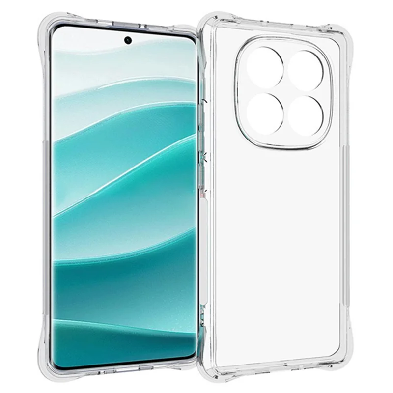 WANLONFENG WL Series For Xiaomi Redmi Note 14 Pro 5G / Poco X7 5G TPU Case 2.0mm Phone Cover with Tempered Glass Film