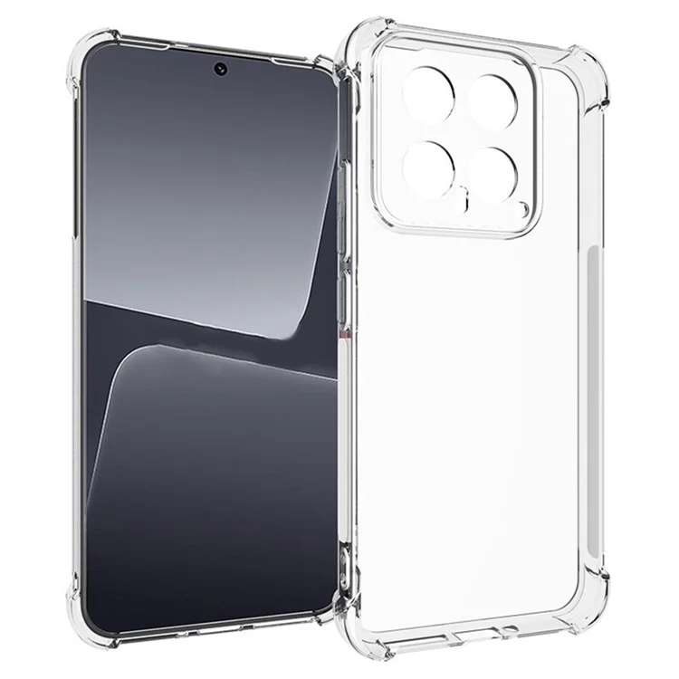 WANLONFENG WL Series for Xiaomi 14 TPU Case 2.0mm Phone Cover with Tempered Glass Film